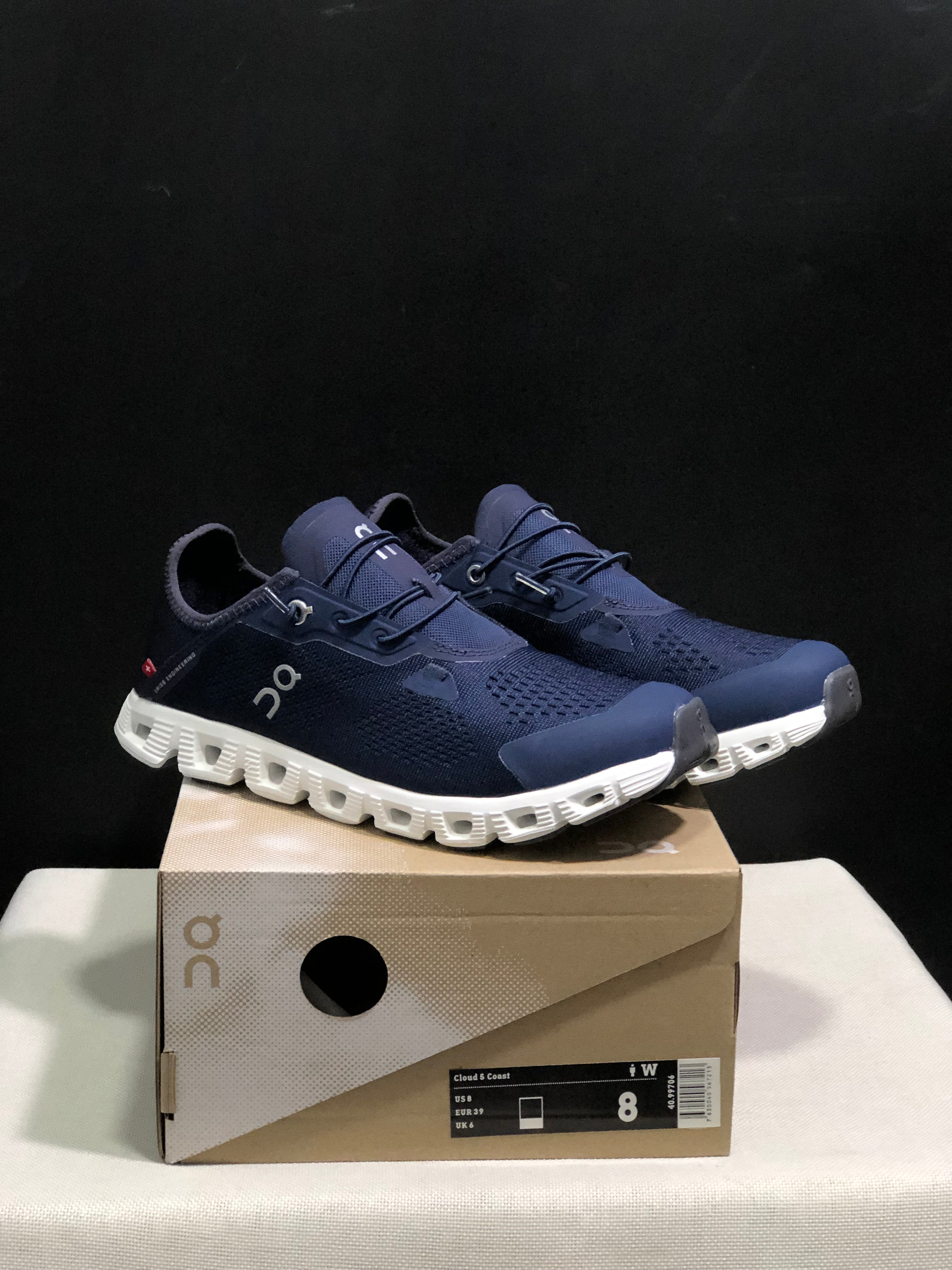 On Running Cloud 5 Coast Convenient And Breathable Running Shoes Dark Blue
