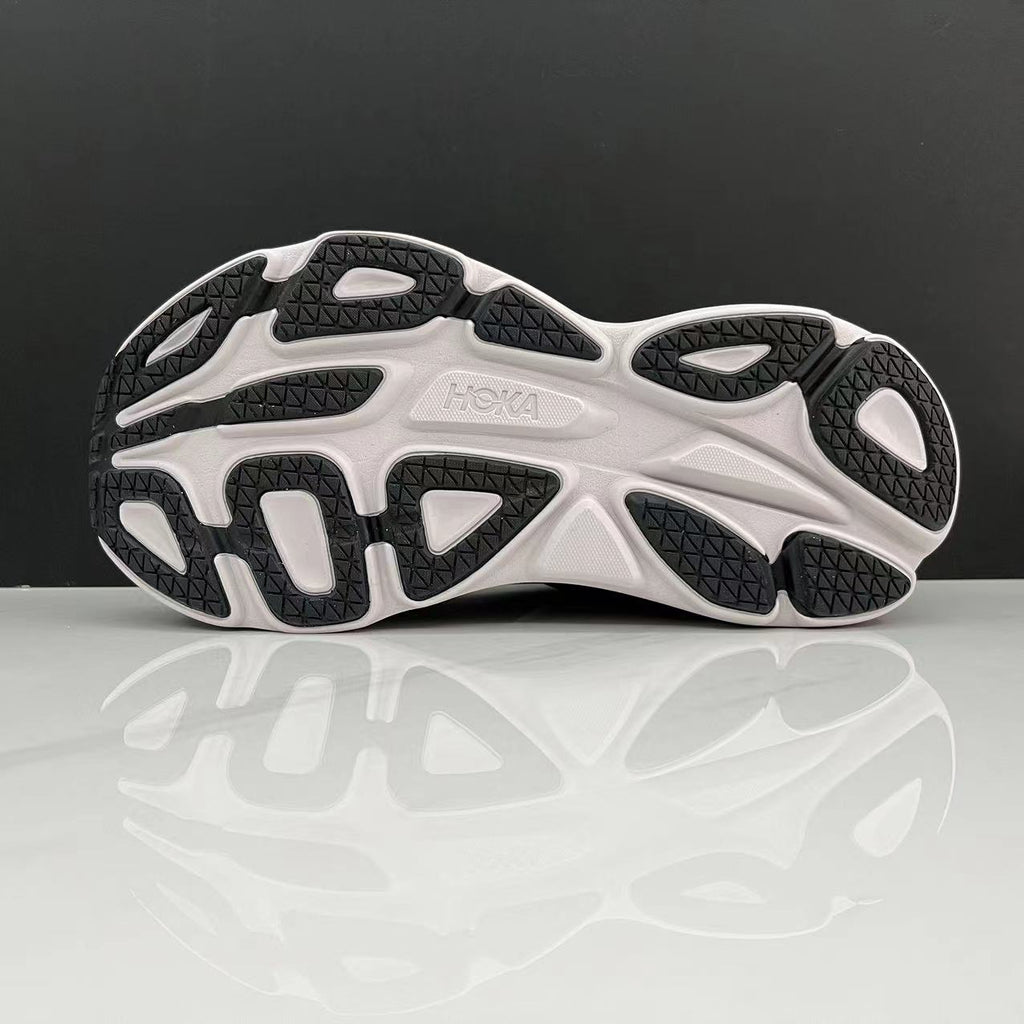 Hoka One One Bondi 8 Breathable Low-top Running Shoes Sneakers Gray