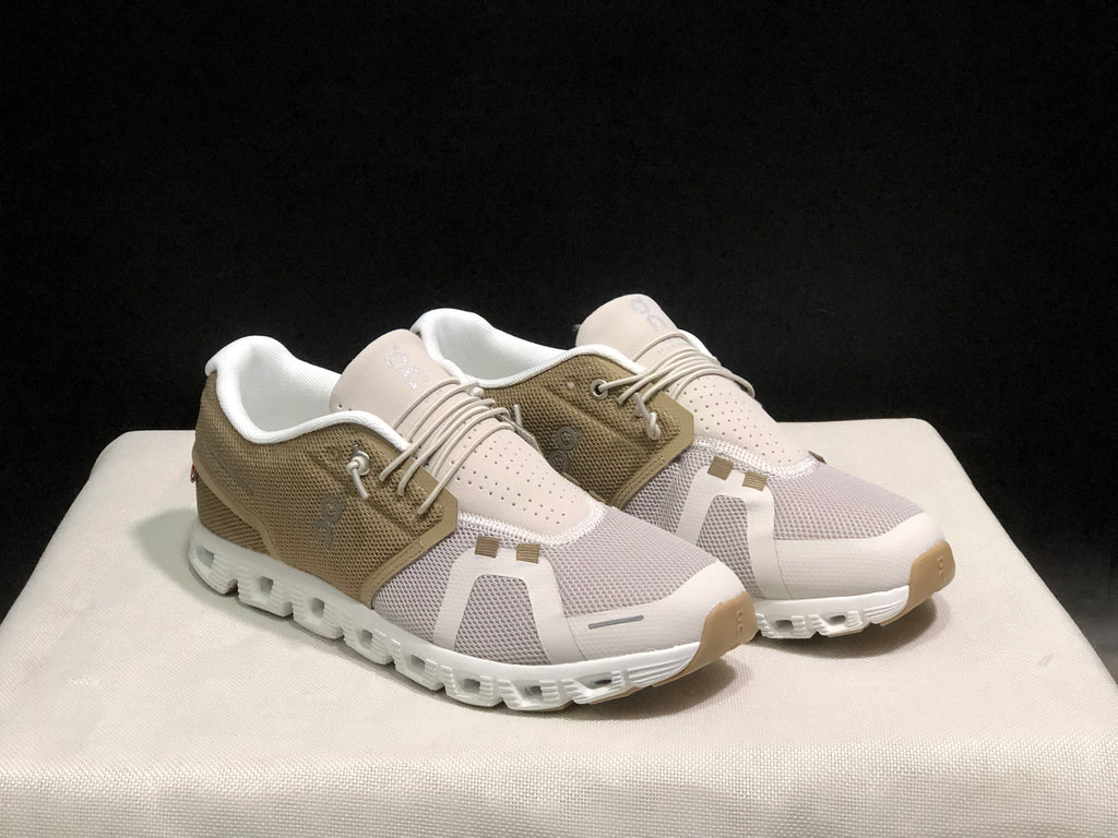 On Running Cloud 5 Lightweight Running Shoes Yellow Tan