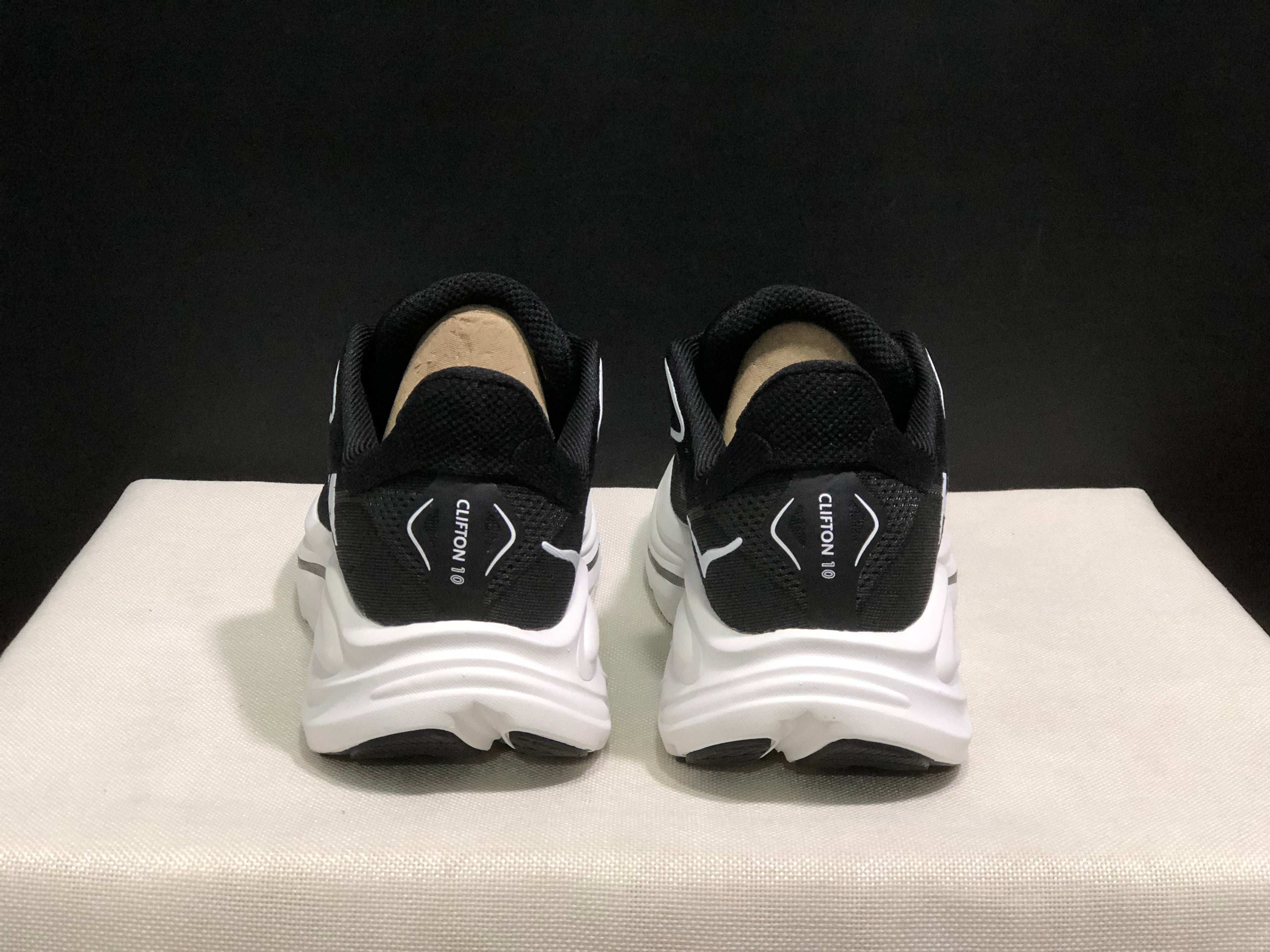 Hoka One One Clifton 10 Black/White Fashion Shoes Sneakers