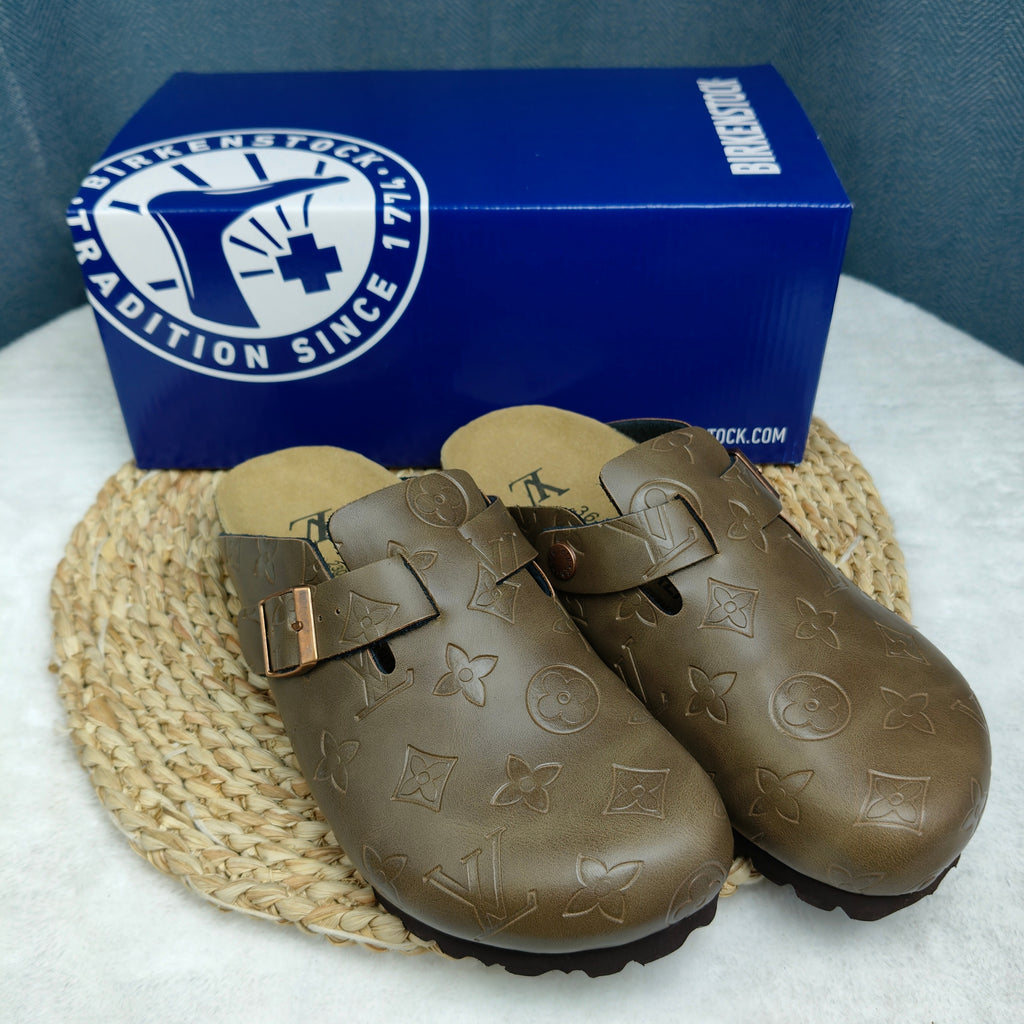Birkenstock Boston Shiny Leather Casual Shoes Joint Edition