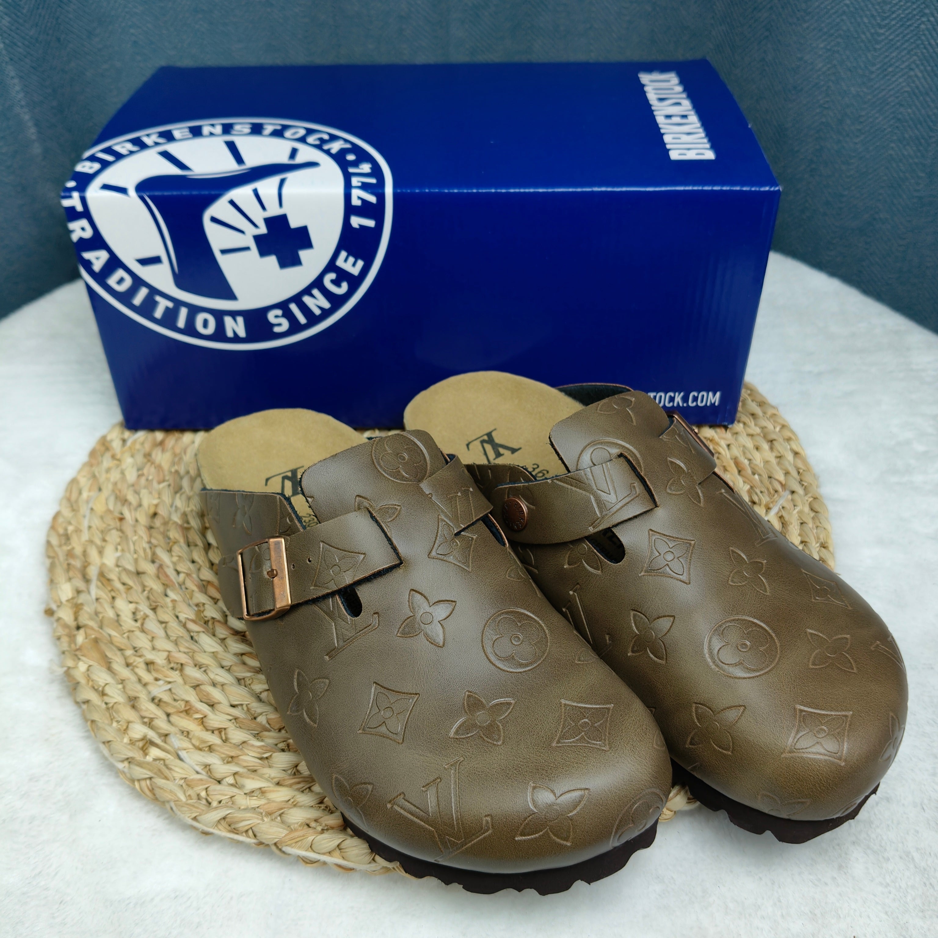 Birkenstock Boston Shiny Leather Casual Shoes Joint Edition