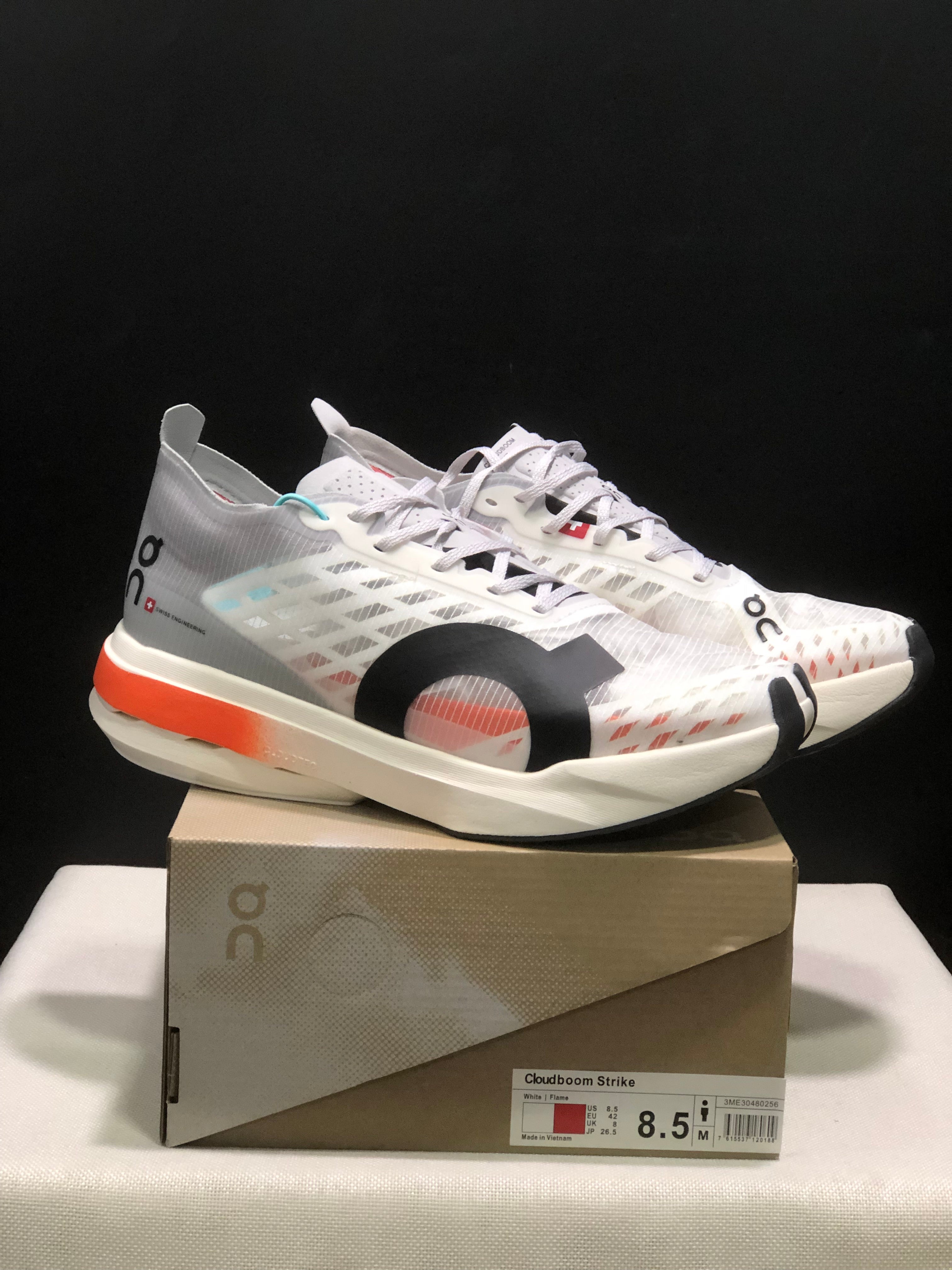 On Running Cloudspike Amplius Shock-Absorbing And Wear-Resistant Marathon Road Running Shoes Gray White