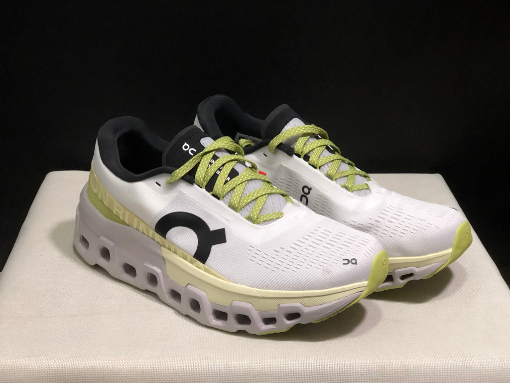 On Running Cloudmonster 2 Shock-Absorbing And Breathable Running Shoes White/Lemon Green