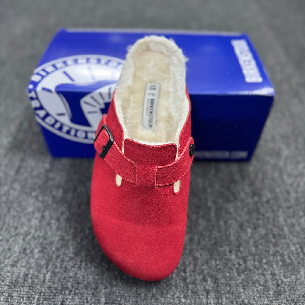 Birkenstock Boston Suede Fleece-Lined Casual Shoes