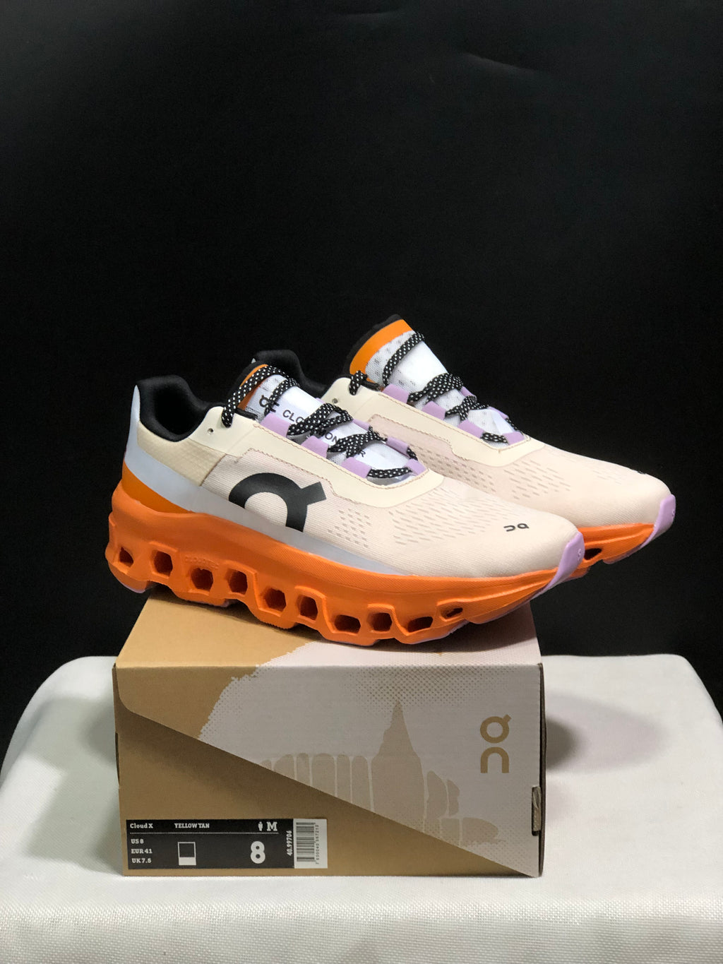 On Running Cloudmonster Anti-Slip Running Shoes Yellow Tan/Orange