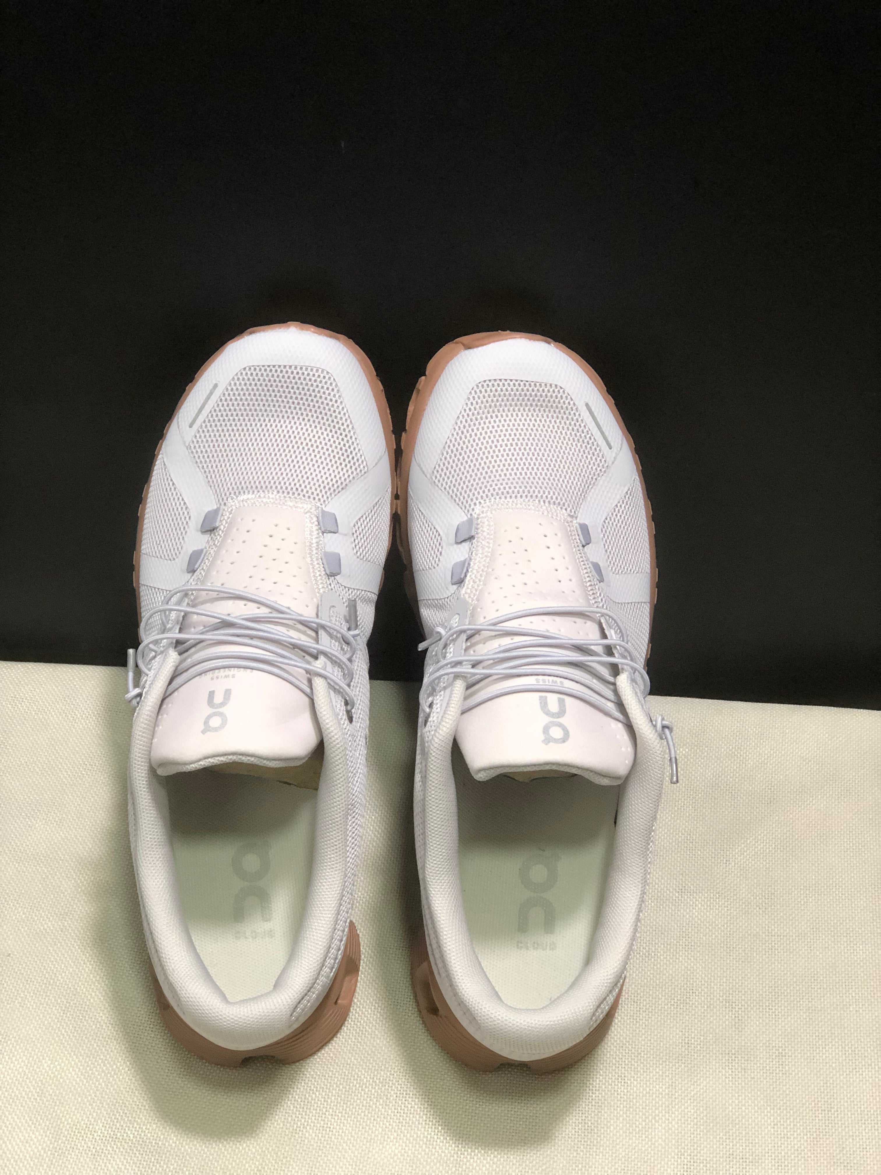 On Running Cloud 5 Lightweight Running Shoes Mist White/Brown