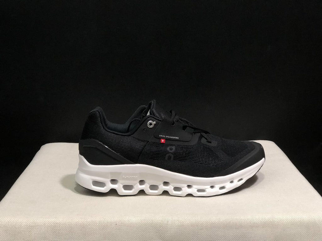 On Running Cloudstratus Breathable Support Running Shoes Black/White