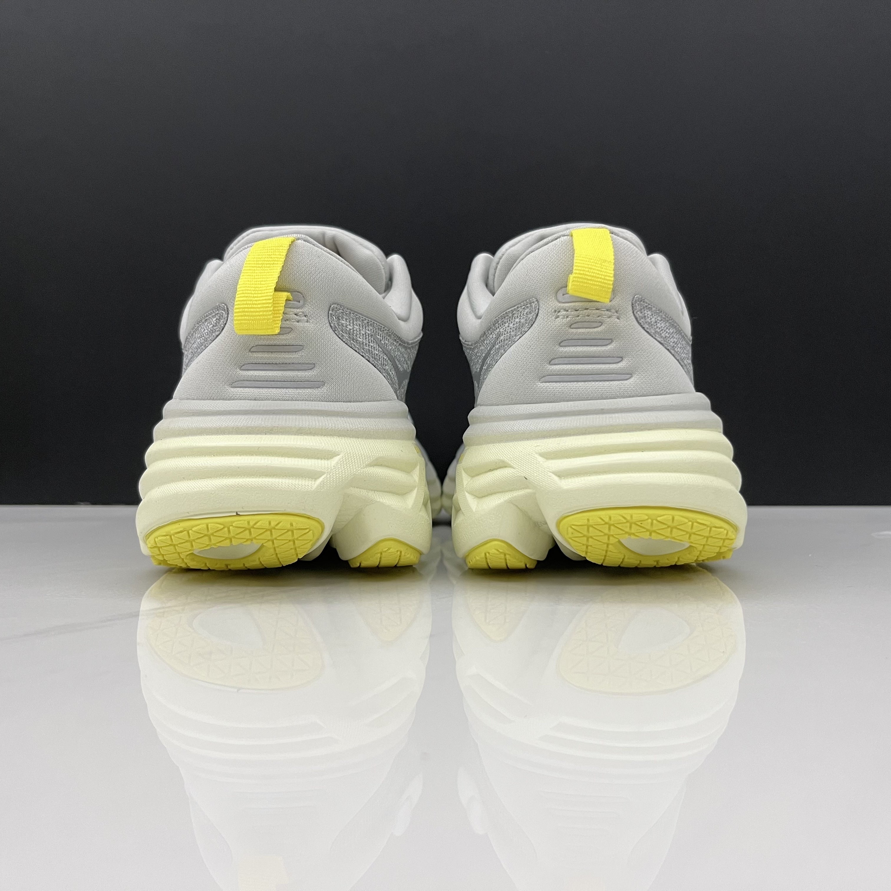 Hoka One One Bondi 8 Breathable Low-top Running Shoes Sneakers Grayish Yellow