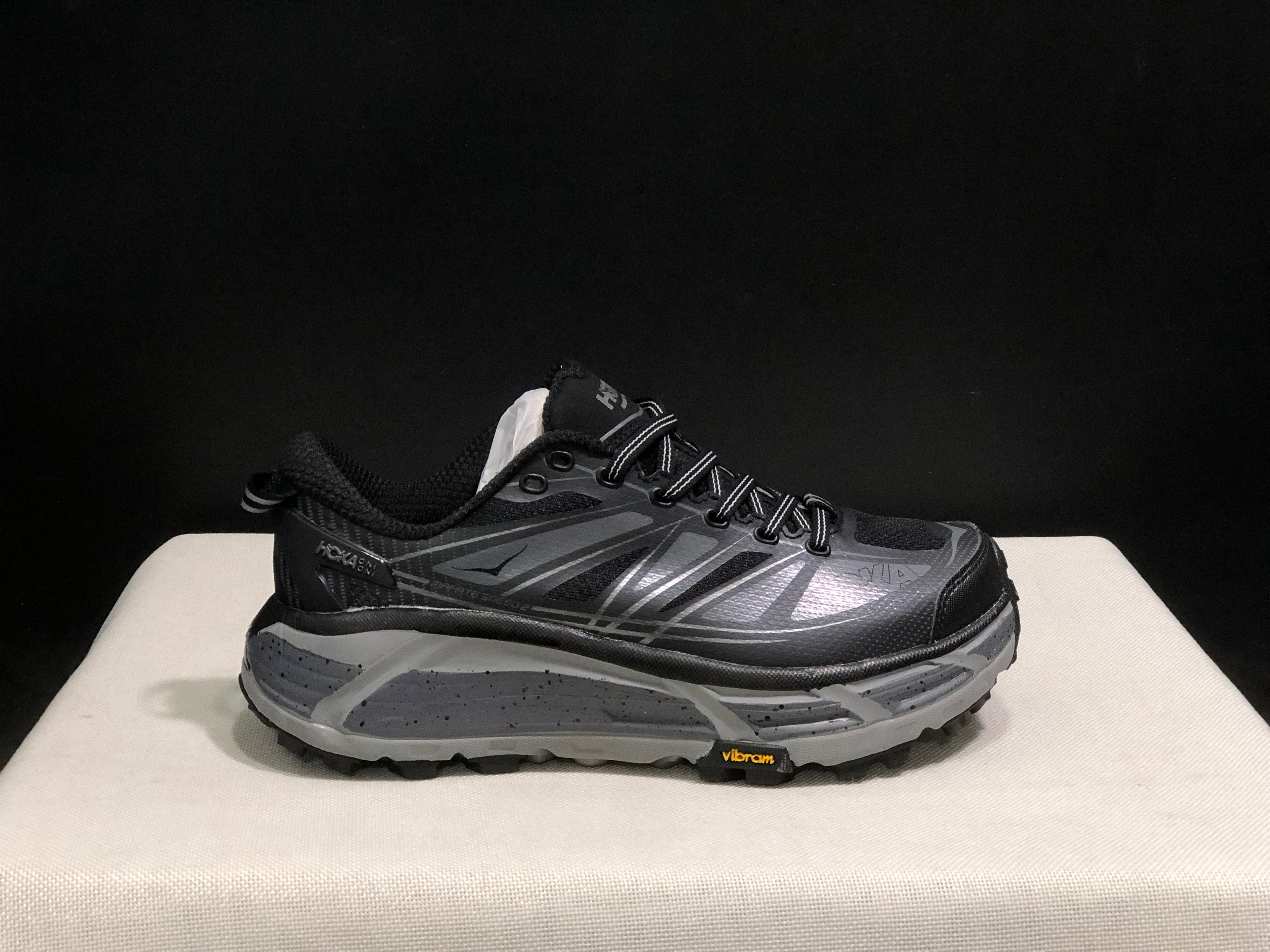 Hoka One One Mafate Speed 2 Mountain Anti-slip Running Shoes Sneakers Black