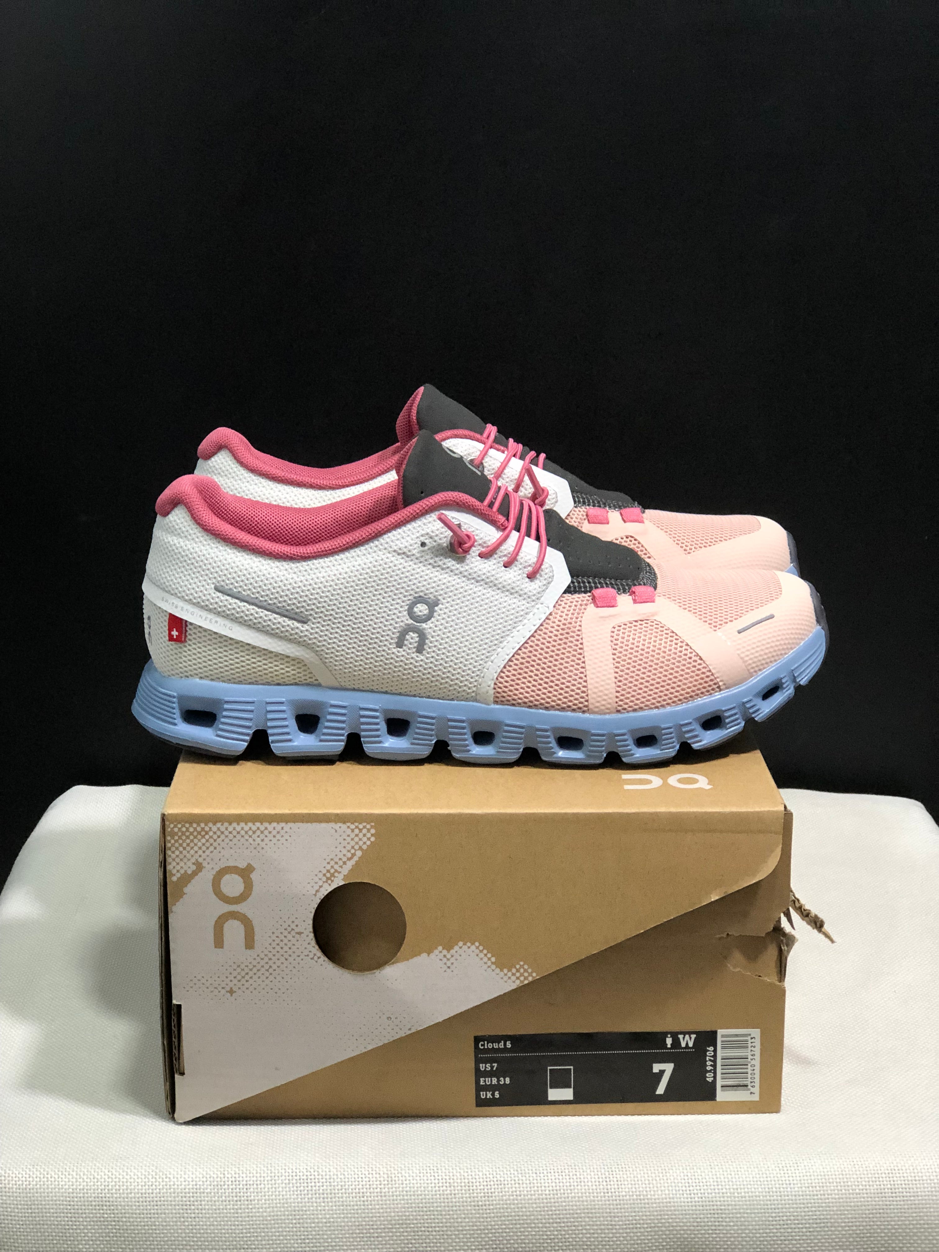 On Running Cloud 5 Lightweight Running Shoes Ice/Prairie