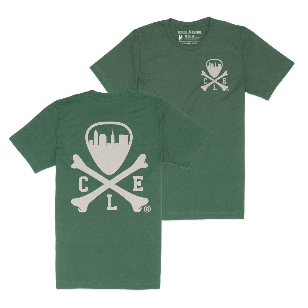 CLE Logo - Unisex Crew T-Shirt - Heather Grass Green