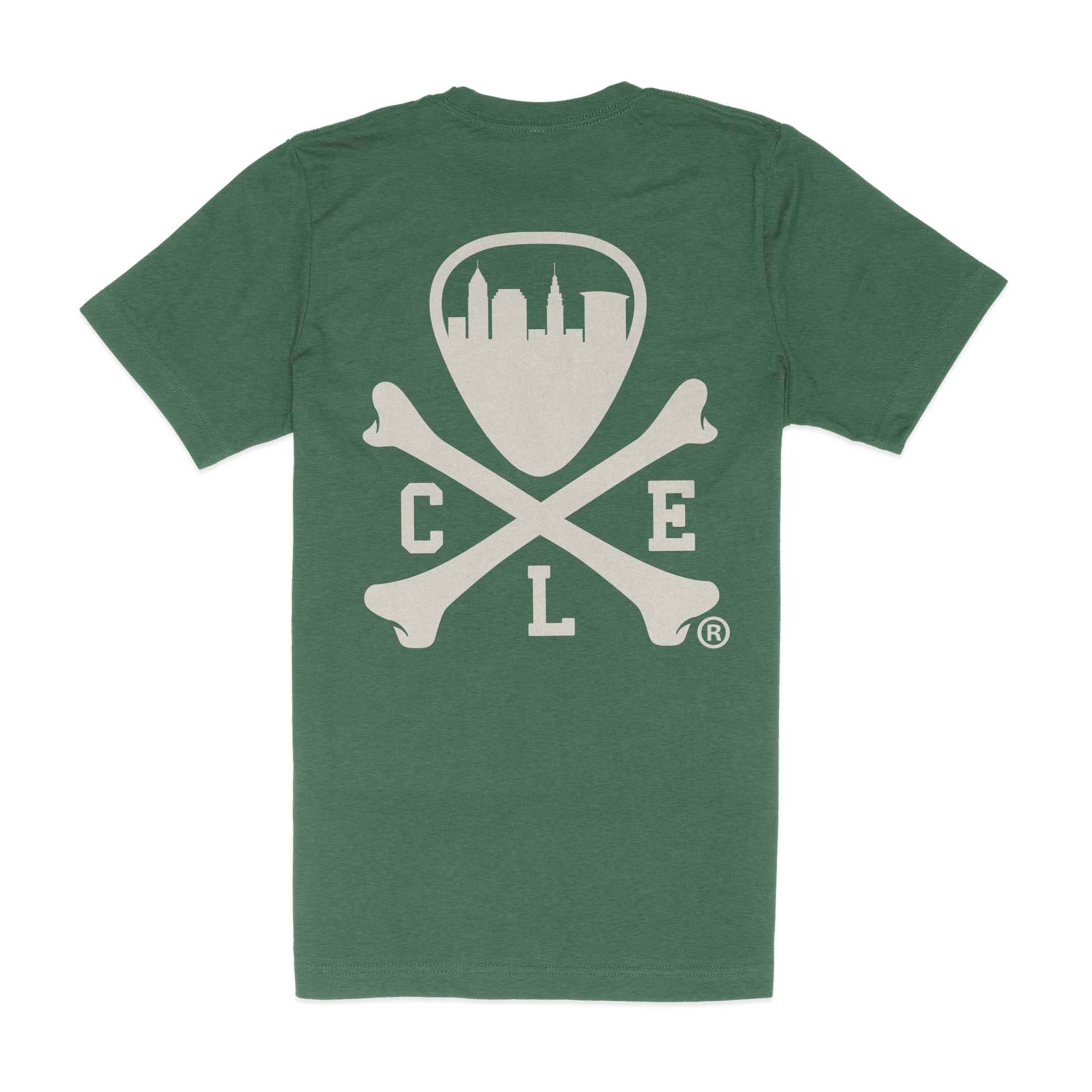 CLE Logo - Unisex Crew T-Shirt - Heather Grass Green