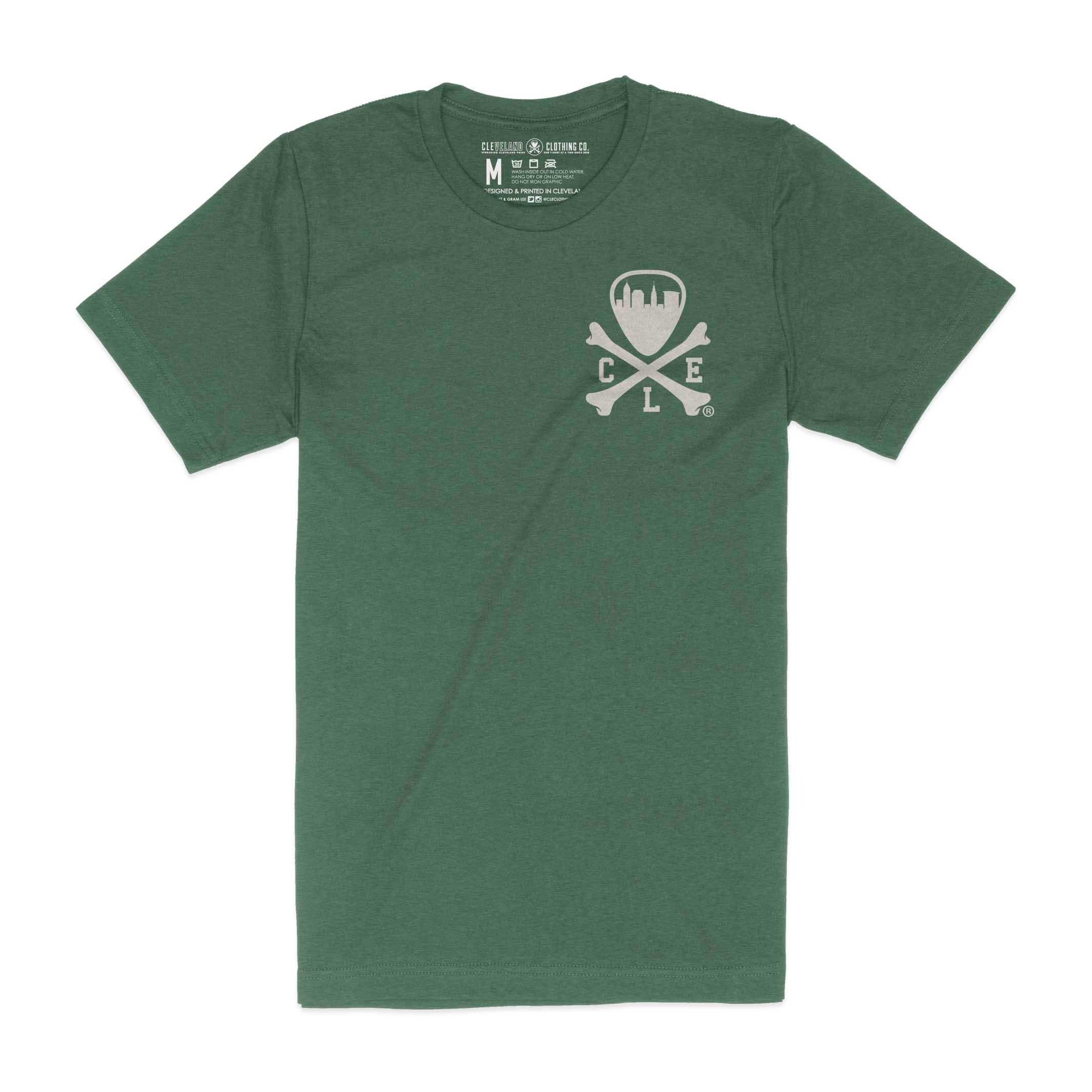 CLE Logo - Unisex Crew T-Shirt - Heather Grass Green
